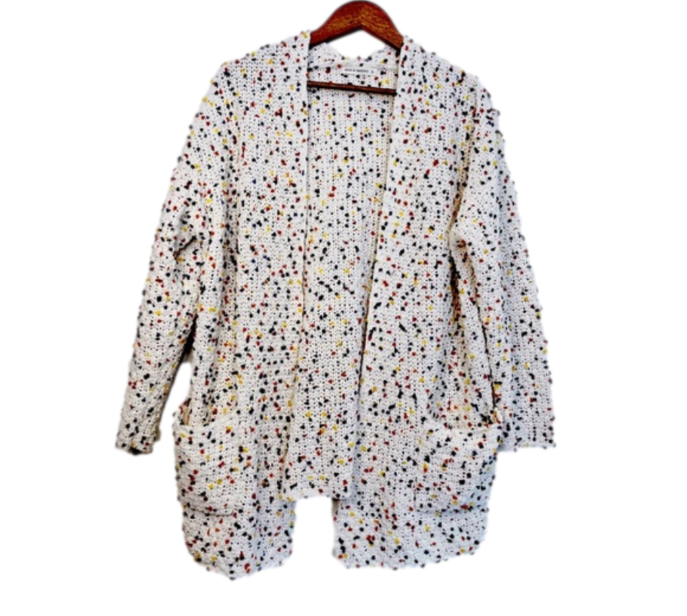 Moon And Madison Super Soft Knit Multicolour Dot Cardigan Sweater Size S